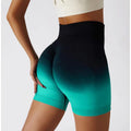 Tie Dye Push up Seamless Yoga Shorts Breathable Tight Sports Women's High Waist Elastic Hip Lifting Fitness Shorts