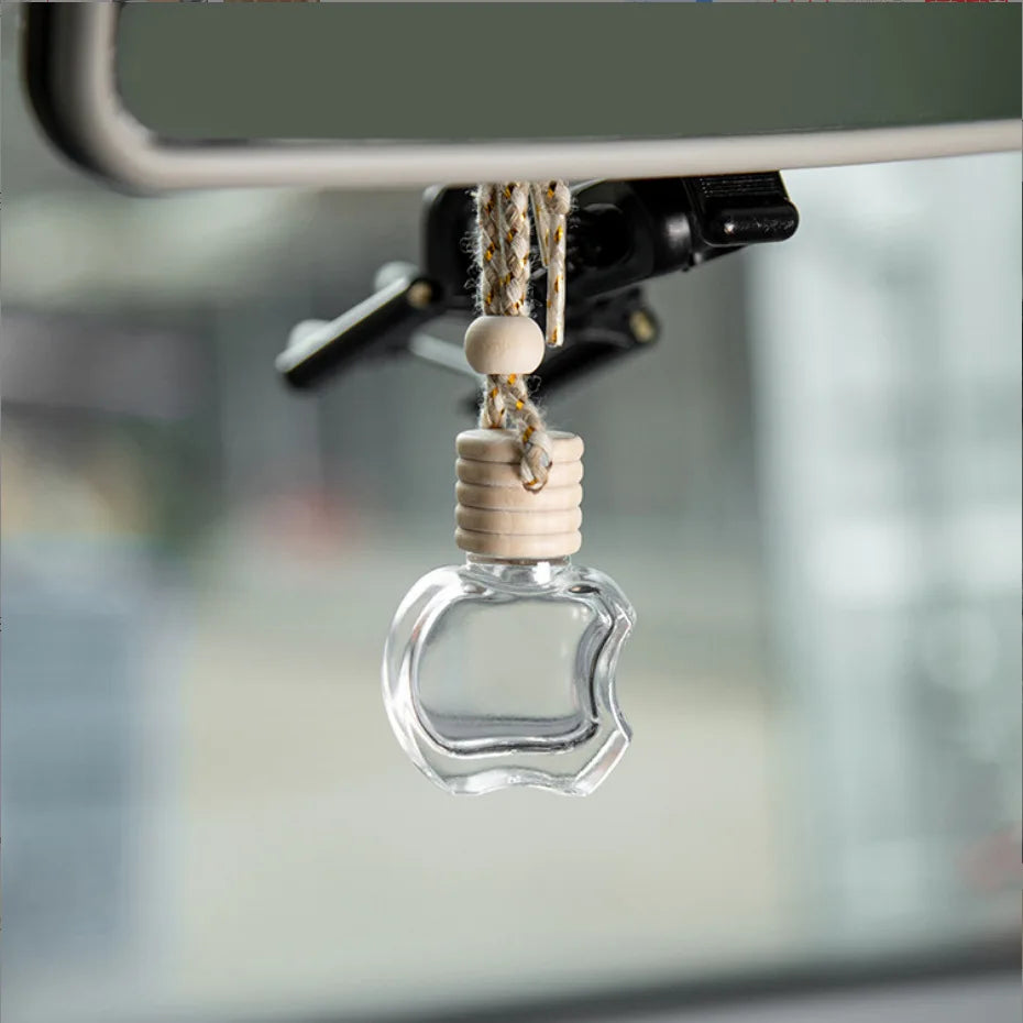 Factory Cheap Price Good Quality Wood Cap Car Pendant Fragrance Diffuser Air Freshener 10ml Empty Glass Bottle