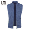Liu Ming Wholesale Casual Men's Waistcoat Vest Breathable Sleeveless Zippered Knitted Solid Color Clearance Sale