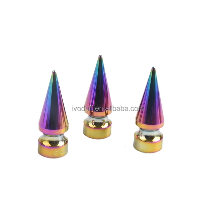 Rainbow 17x50mm Spike Stud Metal Screw Rivets Punk Stud