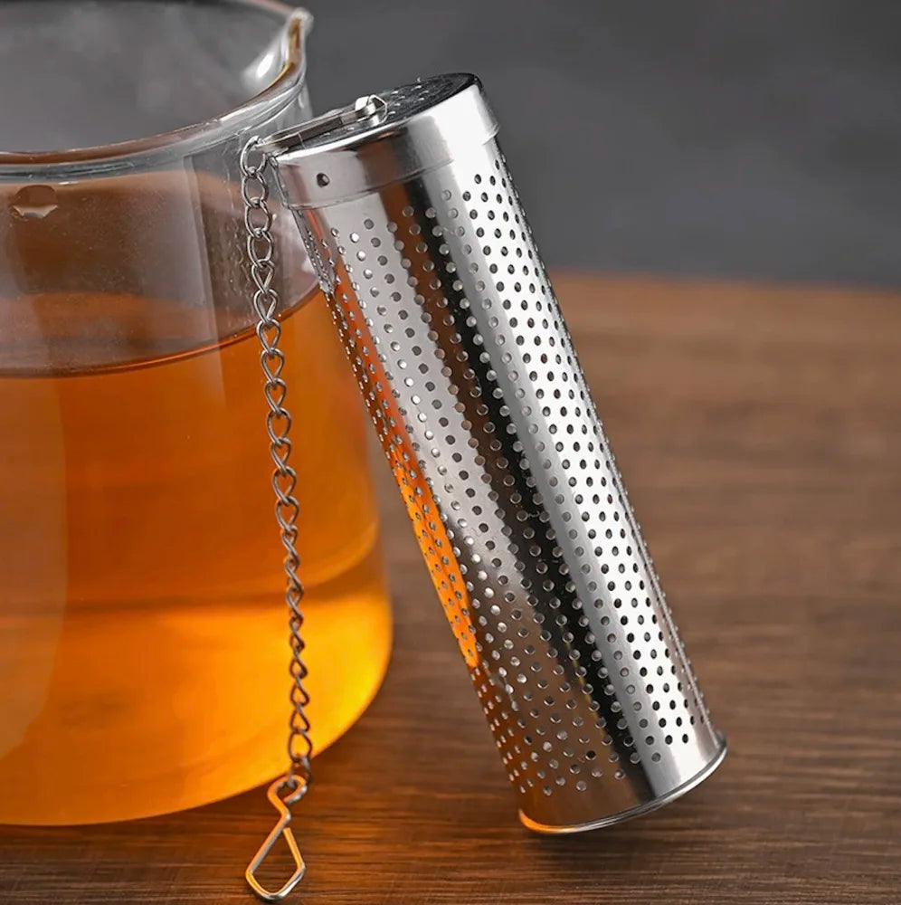 Large Tea Filters Stainless Steel Tea Infuser Extra Fine Mesh Tea Strainer with Chain Hook Kitchen Filter Tool for Loose Tea MegaBDM