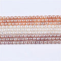 Natural Pearls Wholesale 5-6mm Rice Drop Freshwater Pearl Strands