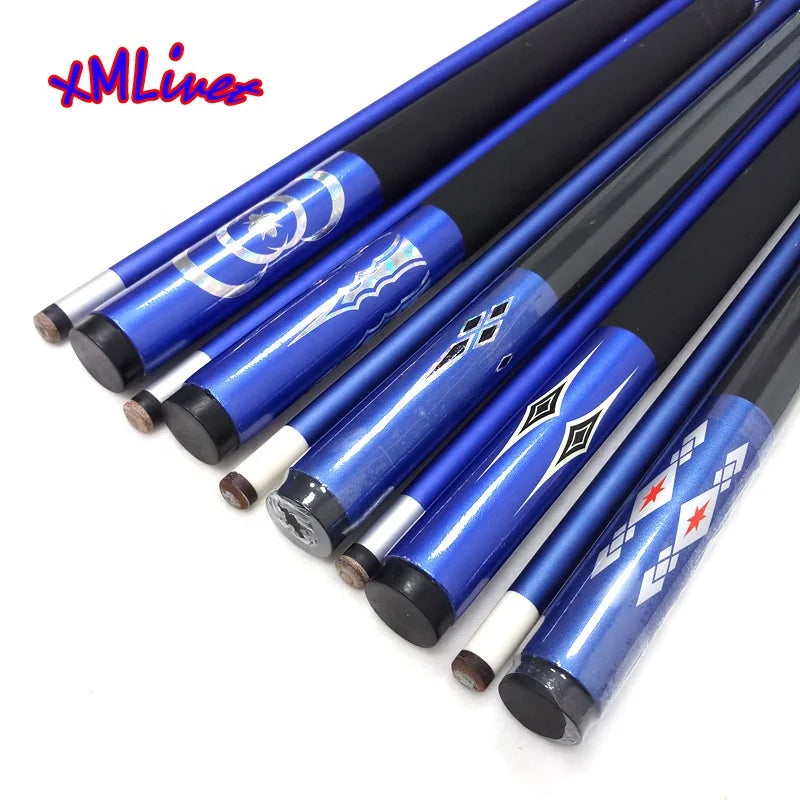 Xmlivet Blue Carbon Fibre 13mm Billiards Pool Cue Sticks with Ferrule/copper 1/2 Split Carbon Cue Sticks Can Customize China