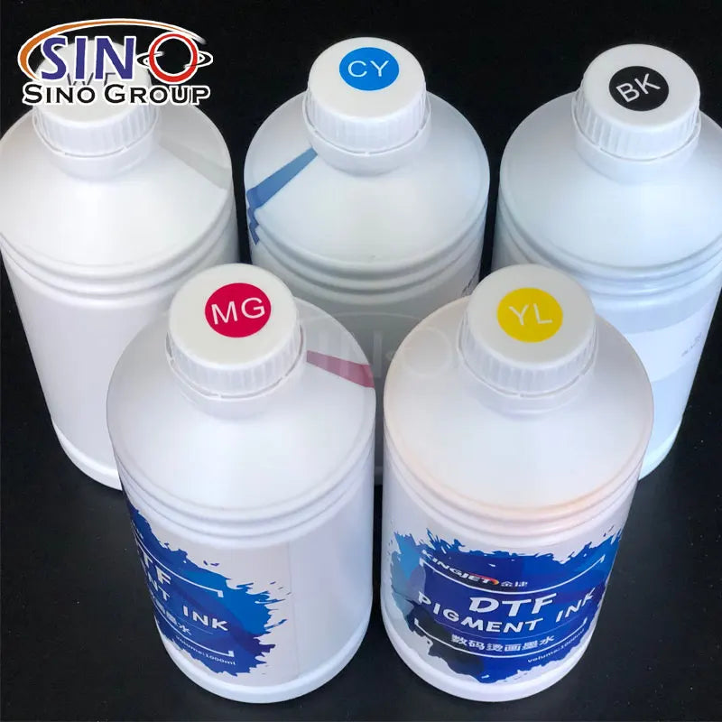 PET Film Printer Heat Transfer Machine BK C M Y WH Pigment Ink Water Based Ink DTF Ink