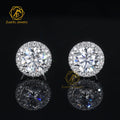 Pass Diamond Tester 925 Silver Gold Plated D VVS 5MM 6.5MM 8MM Moissanite Earring for Men Women
