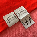 Newest Design White Color Bottom Clothing Hem Tagwashable Trademark logo Taffeta Woven Hem Label