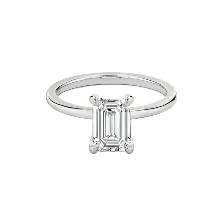 SGARIT Handmade Jewelry VS D IGI Certified 2 Carat Emerald Cut Engagement Ring Lab Created Grown Diamond Women Ring