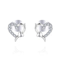 YH JEWELLERY 2024 Fine Fashionable Custom Heart Earrings 925 Sterling Silver Gold Plated for Women's Party Accessory