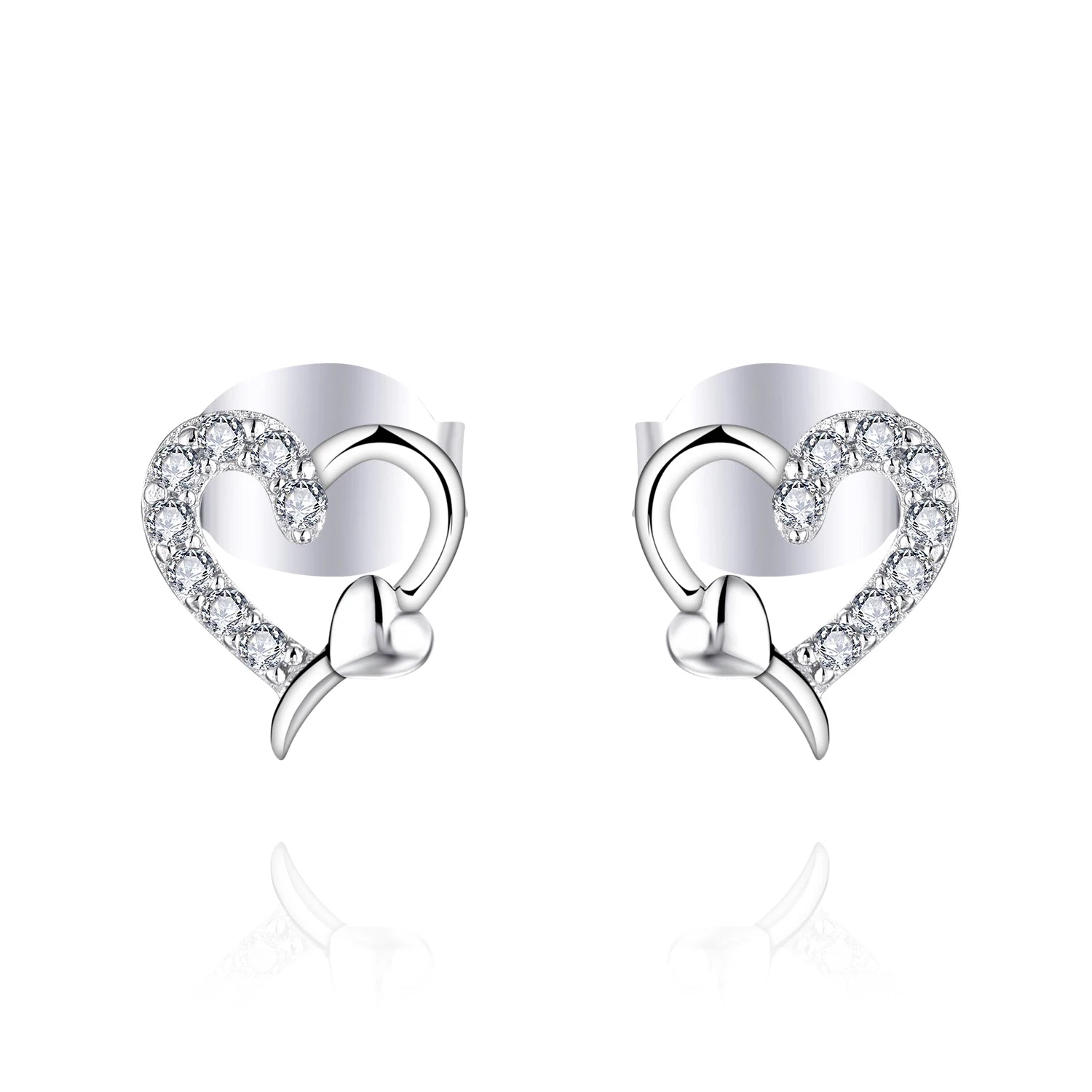 YH JEWELLERY 2024 Fine Fashionable Custom Heart Earrings 925 Sterling Silver Gold Plated for Women's Party Accessory