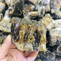Natural Rough Crystal Quartz Amber Calcite Mineral Specimen Stone Raw Amber Calcite for Sale