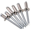 Stainless Steel and Steel Blind Rivet DIN 7337 Closed Type Manufactured for Rivets Round Head Flat Head Diameters 4mm 6mm