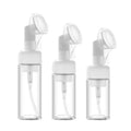 Cosmetic With Silicone Brush Facial Cleanser Mousse 100ml 150ml 200ml Clear White Plastic Pet Liquid Soap Foam Pump Bottle