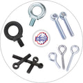 Custom Grade 8.8 M12 35mm Large Eye Bolt M8 M10 Carbon Steel Black Zinc Plated Galvanized Forged Swivel Lifting Eye Bolts Plain