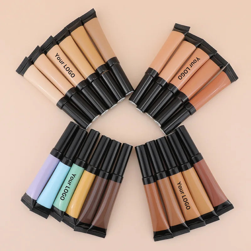 DIY 24 Colors Vegan Long Lasting Full Coverage Liquid Concealer Private Label Makeup Cosmetics Matte Waterproof Concealer