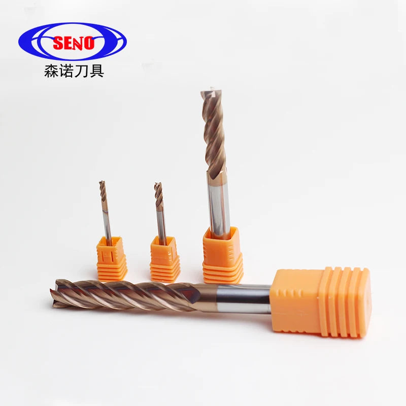 Carbide Indexable Cutters Flat 4 Flute D3 D4 Hrc55 Stainless Steel Solid End Mill CNC