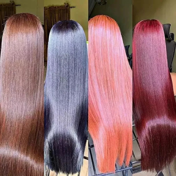 Wholesale Brazilian Human Hair HD Transparent Lace Front Wig for Black Women Long Straight 13*4 HD Swiss Lace Frontal Wigs