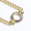 Rainbow New Design 18K Gold Plated Customizable Pendant Minority Fine Fashion Simple Clavicle Chain for Women