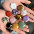 Natural Obsidian Amethyst Quartz Crystal Six-pointed Star Rose Clear Crystal David Star