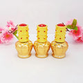 In Stock Ready to Ship 30ml Fancy Golden Zinc Alloy Screw Cap Attar Oud Oil Crystal Glass Perfume Bottle 100pcs MOQ