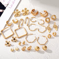 VKME Fashion New Flower Geometric Leaves Exaggerated Earrings for Women Jewelry