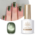 BORN PRETTY 2025 Hot Popular Dark Emerald Translucent Jelly Green Color Magnetic Gel Enamels Glass Beads Cat Eye Nail Gel Polish