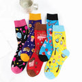 Wholesale Crazy Novelty Party Lollipop Cake Socks Women Happy Funny Cotton Crew Socks