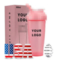 Customized 400Ml 600Ml Black Sports Shaker Cups Fitness Plastic Protein Shaker Gym Bottle With Protein Powder