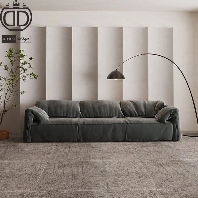 Cheap Living Room Modern Design Style Green Sofas Feather Soft Sofa Set Furniture 3 Seat Sofa