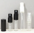 2ml 3ml 5ml Crimp Neck Black Atomizer Clear Portable Empty  Glass Vial Mini Perfume Sample Bottles