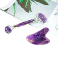 DIY Amethyst Roller Guasha Set With Box Rose Quartz Jade Roller Gua Sha Beautiful Facial Jade Stone Roller Set