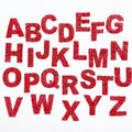 Hot Sale Cosmetic Bag Accessory Red Rhinestone DIY Patch Heat Seal Iron on Rhinestone 26 English Letter Alphabet From A-Z Letter