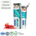 Wholesale Xylitol Pomegranate Extract Baking Soda Toothpaste Custom Professional Toothpaste for Whitening Teeth