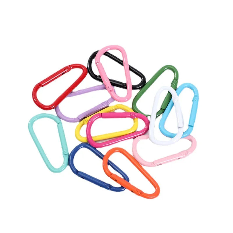 AA00725 Oval Carabiner Spring Buckle for Outdoor Camping Keychain Yoga Climbing Pendant Hook