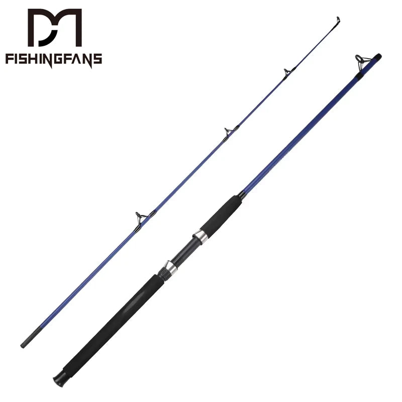 FISHINGFANS 1.8m 2.1m Fiber Glass Medium EVA Handle Lure 10-60g Spinning Fishing Rods MH Lake & River Use