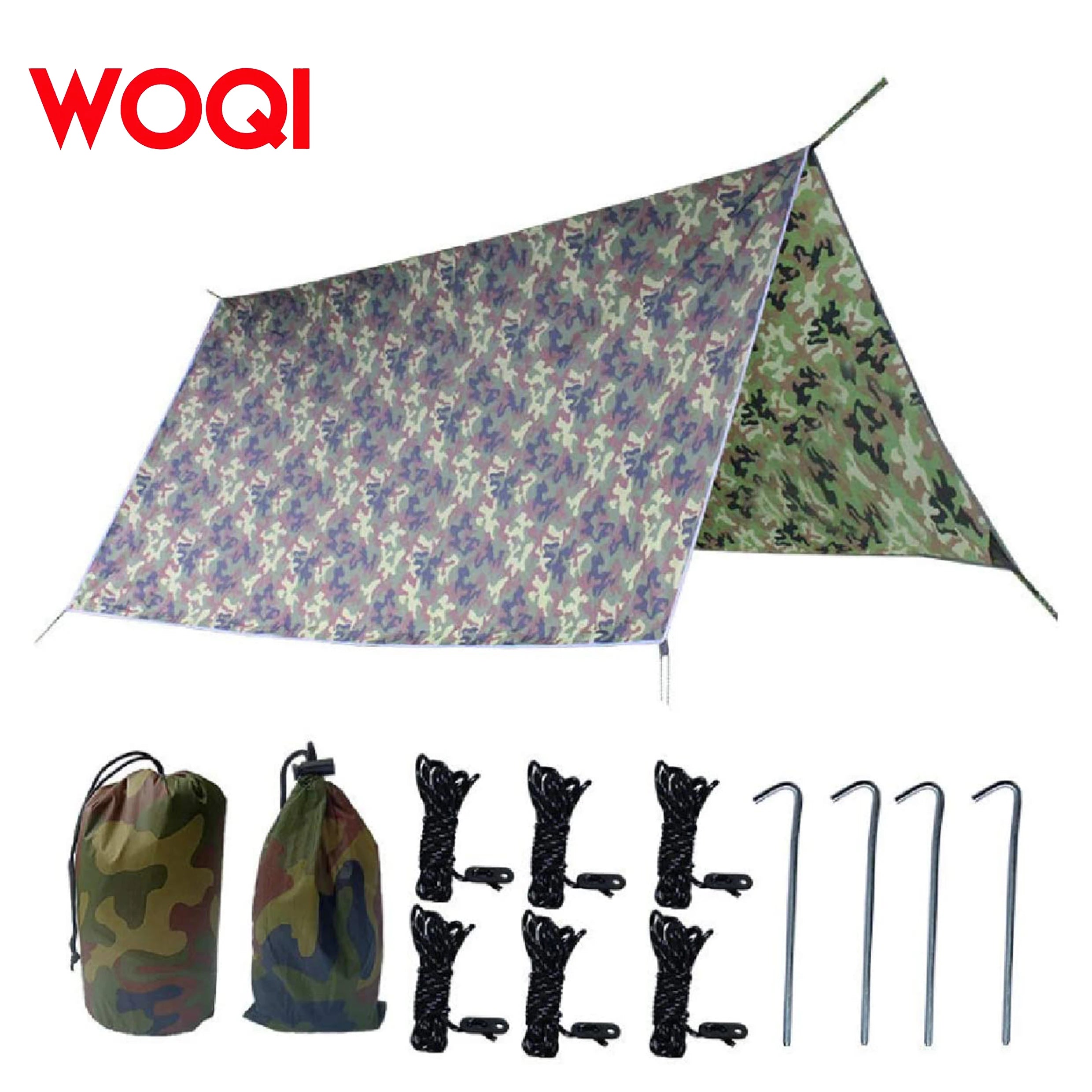 Woqi Tent Tarp Camping Ground Sheet Waterproof Mat Oxford Rain Fly for Outdoor Backpacking Hiking Picnic