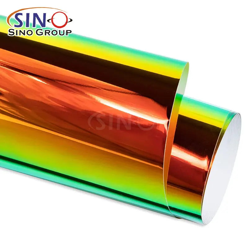 Holographic Dichroic Film Rainbow Rose Gold Vinilo Adhesivo Permanet Self Adhesive Oracal 651 DIY Craft Vinyl Roll Laser Chrome