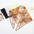 Fashion Headband Church Thin Veil Muslim Hijab Lace Embroidered Triangle Scarf Floral Turban for Woman