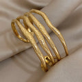 Wholesale Open Adjustable Stainless Steel Cross Bracelet Vintage Gold Plated Fashion Charm Jewelry for Women and Men for Gifts