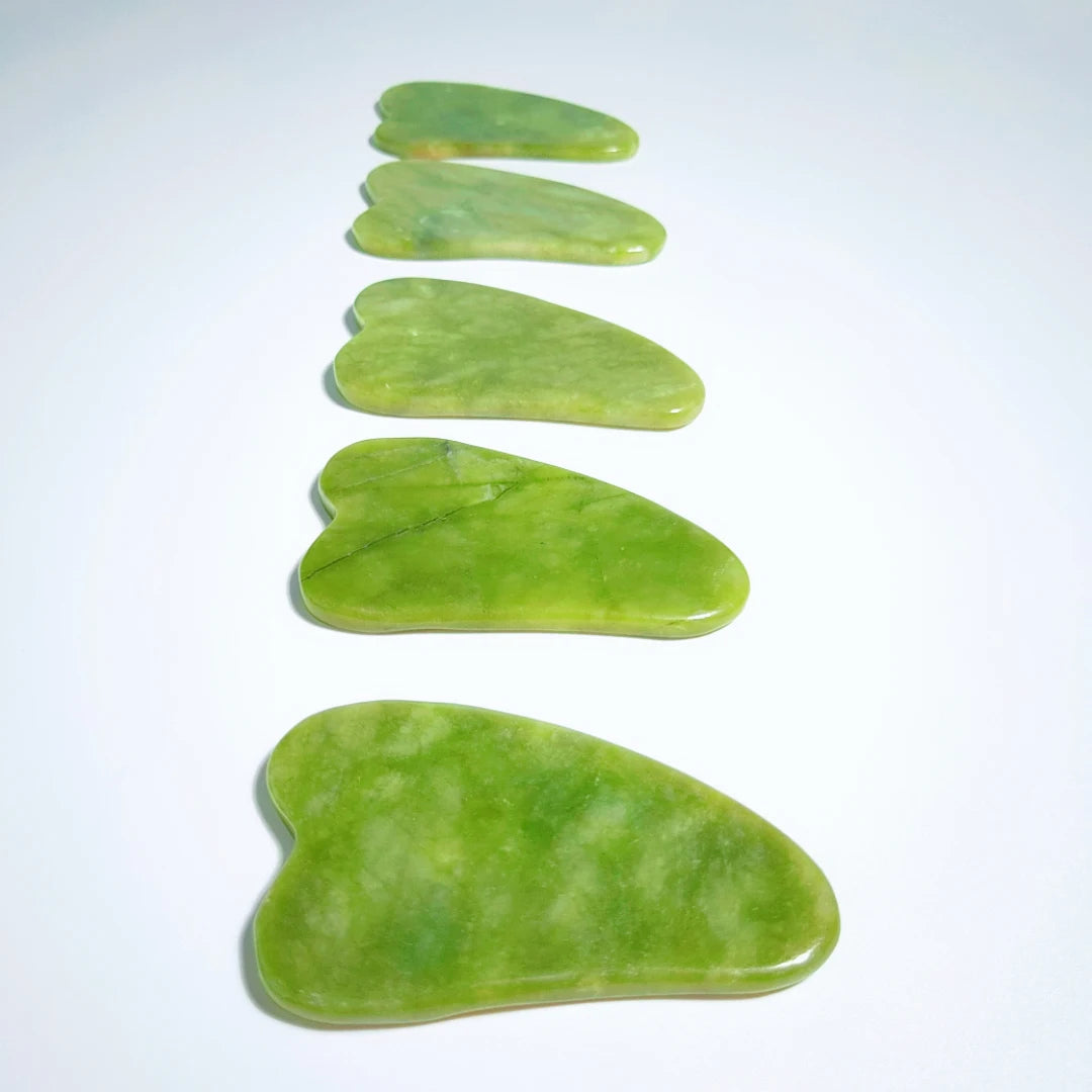 HZ Natural Stone Body Facial Gua Sha Plate for Back Scraping Massager Xiuyan Jade Guasha Board