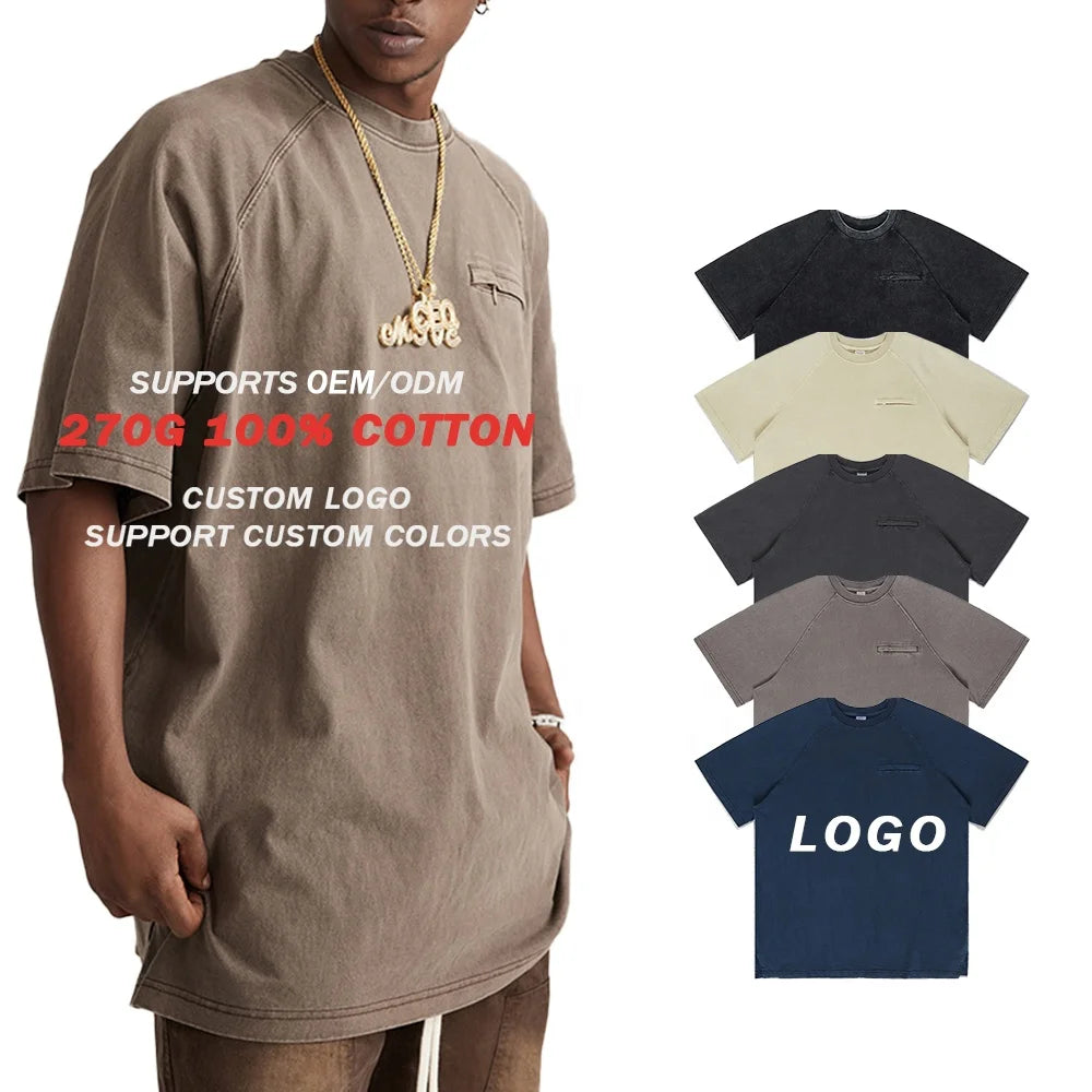 Custom Printed Graphic Sublimation 3D Puff Print Cotton Heavyweight Blank Oversized T Shirts for Men