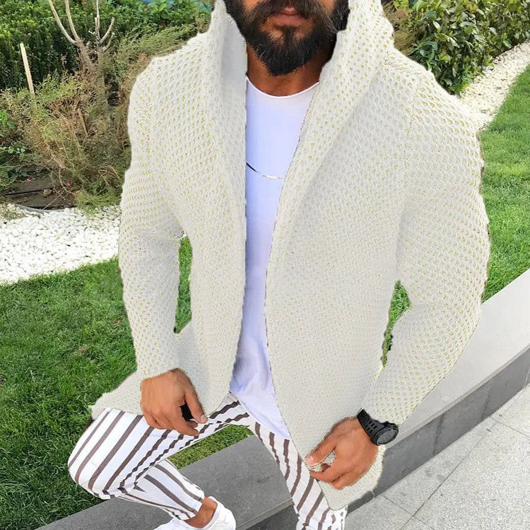 New Arrival Solid Color Mens Sweater Hoodies Cardigan Long Cardigan Sweater