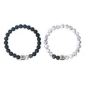 Wholesale New Fashion Sun Moon Luminous Beaded Bracelet for Men Women Gold Plated Stone Bead Jewelry Trendy Style for Gifts