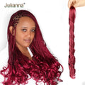 Julianna Synthetic French Curls Pony Style Braiding Hair Spiral Wavy for African Hair Curly Loose Wave Braiding Hair Extensions