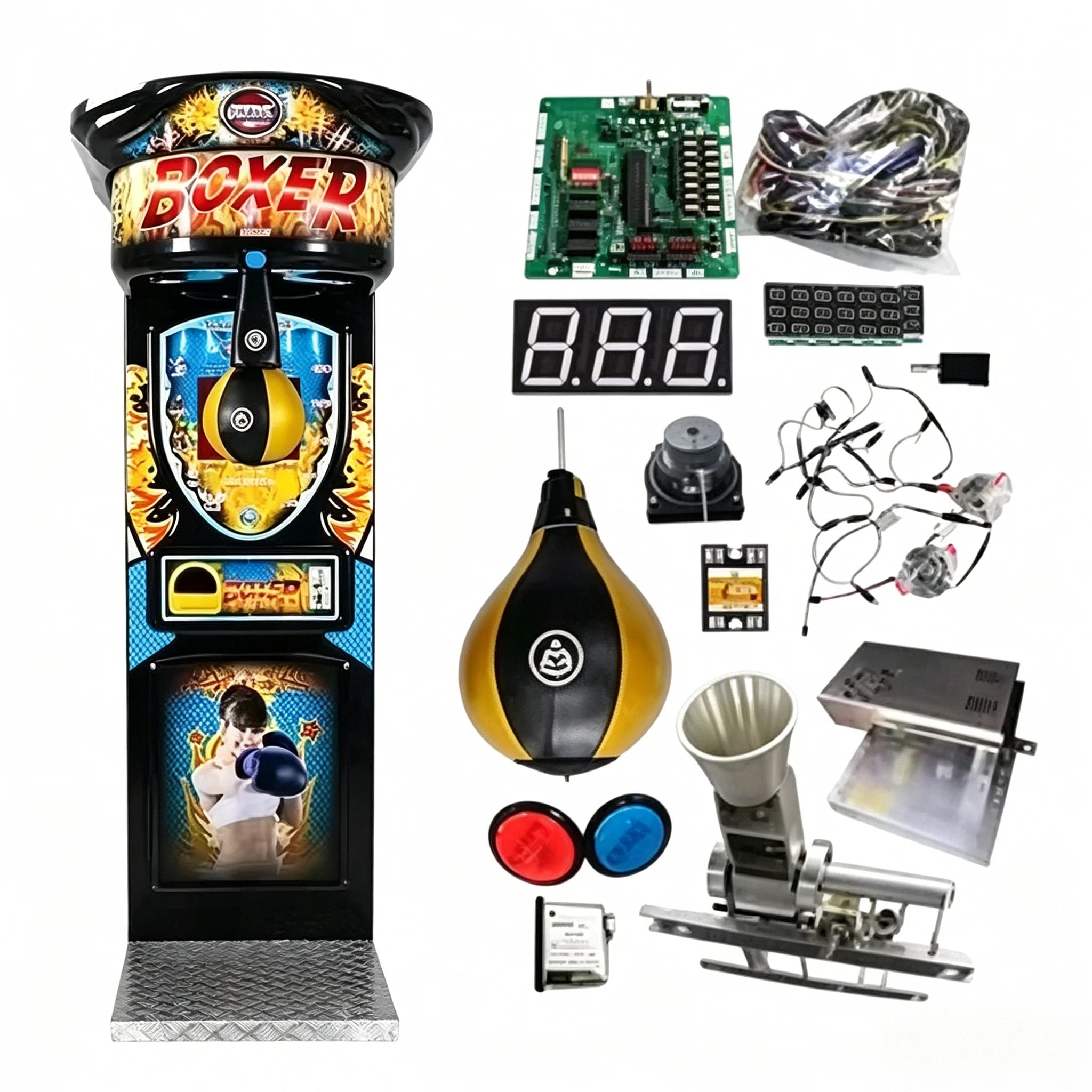 Ultimate Boxing Arcade Game Machine - Coin Operated Sports Game Boxing Punch Simulator for Game Center