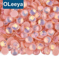 Oleeya Factory New Arrival 2028 Popular Mocha Opal Colors Glass Non Hotfix Rhinestone Flat Back Rhinestones for Garment