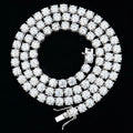 Xingyue Wholesale Men Women Hip-hop Jewelry 5mm 925 Sterling Silver  Vvs  Moissanite Diamond Tennis Chain Necklace Bracelet