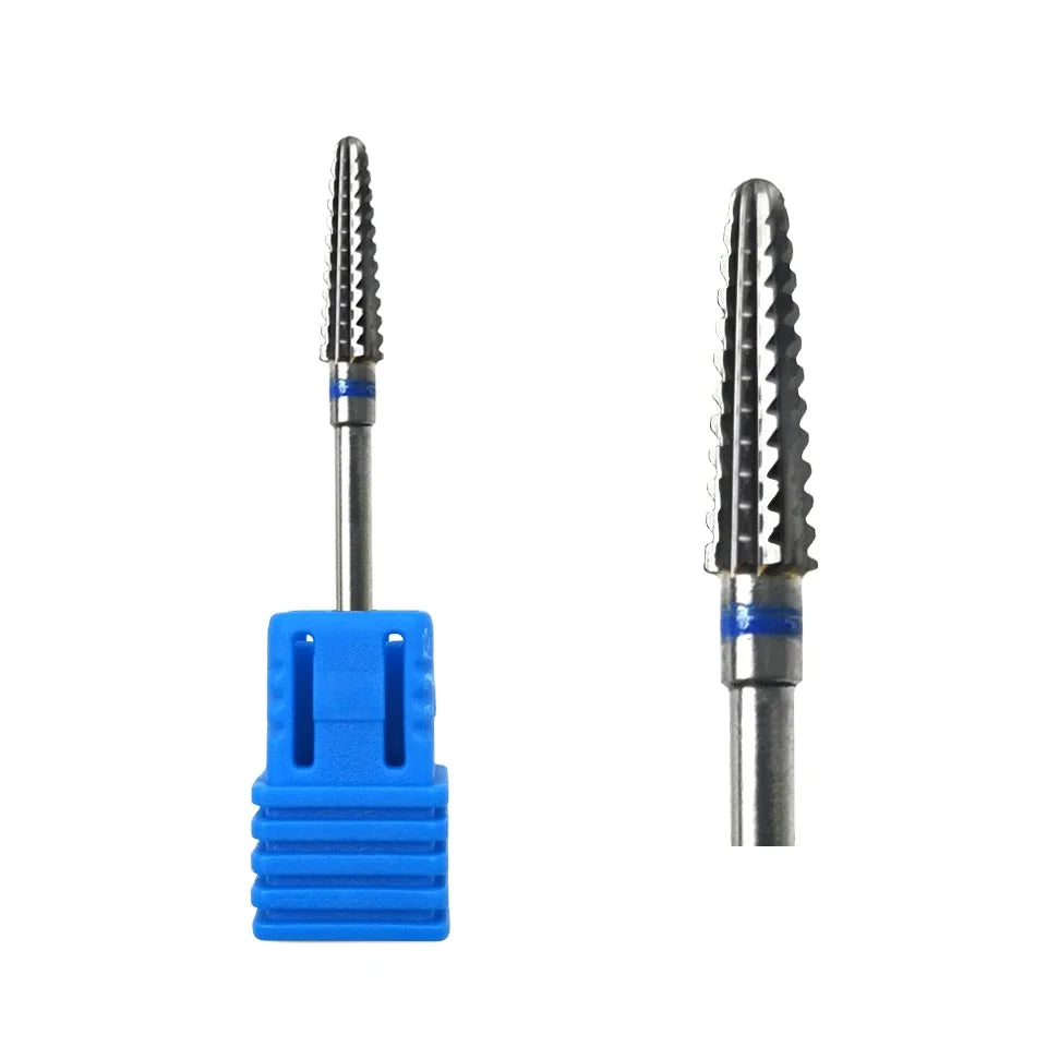 HYTOOS Cone Cuticle Clean Nail Bit 3/32" Carbide Nail Drill Bits Rotary Milling Cutters for Manicure Nails Accessories Tool MegaBDM