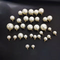 Bag of 100 Pearls Rivets Studs for Leather Bag Shoes Clothes Decoration Single Hole ABS Pearl Accessory