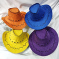 High Quality Custom logo Suede Cowboy Hat Outdoor Caps Sun Protection Cap Wholesale Cowboy Hats
