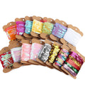 Colored Bead Strip Trim Sewing Fabric Round Flat PVC Sequin Ribbon for Wedding Dress/Shoes/Headband/Stage Costume DIY Decoration